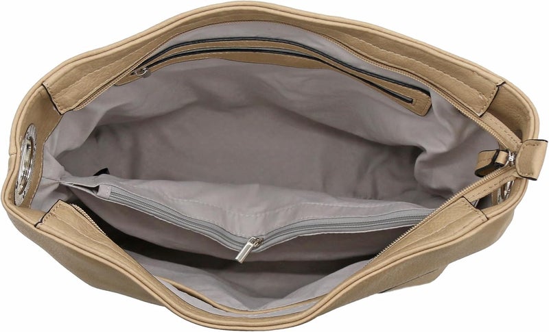 Alyssa Hobo Shoulder Bag with Big Snap Hook Hardware - Image 5